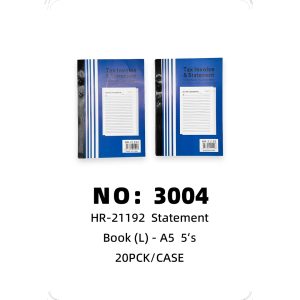 NO: 3004 Large Invoice Copy Book 20pck/case