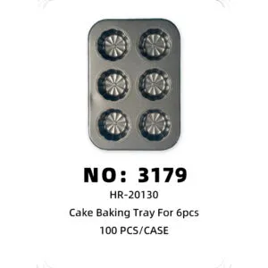 NO: 3179 6-hole plum blossom cake mold 100PCS/CASE