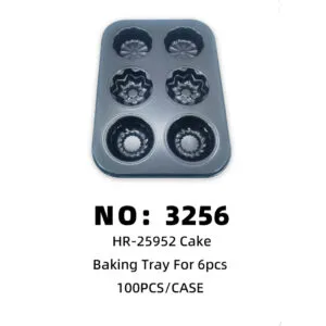 NO: 3256 6-hole cake mold, 100 pcs/CASE