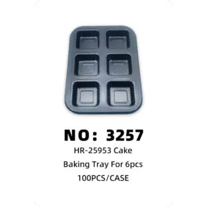 NO: 3257 6-hole cake mold, 100 PCS/CASE