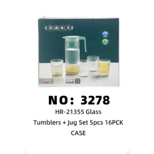 NO: 3278 Qingyuan Glassware Five-Piece Set CASE
