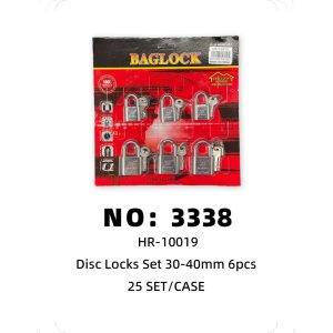 NO: 3338 6PCS Large Round Lock 25SET/CASE