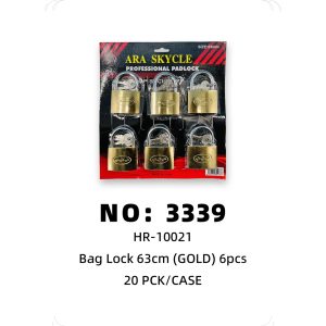 NO: 3339 63cm Titanium Lock 6pcs 20 PCK/CASE