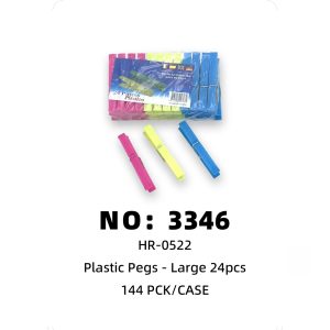 NO: 3346 Large 24PCS Plastic Clips 144PCK/CASE