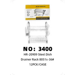 NO: 3400 Stainless Steel Dish Rack 12PCS/CASE