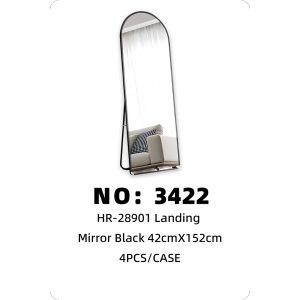 NO: 3422 Black Oval Floor Mirror 42cm x 152cm 4PCS/CASE