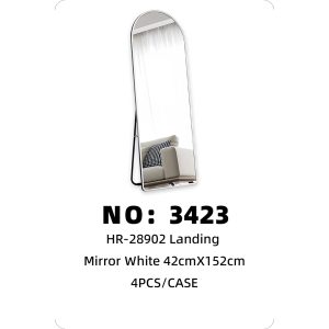 NO: 3423 White oval floor mirror 42cm x 152cm 4PCS/CASE