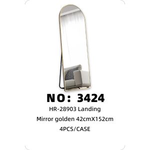 NO: 3424 Gold Oval Floor Mirror 42cm x 152cm 4PCS/CASE