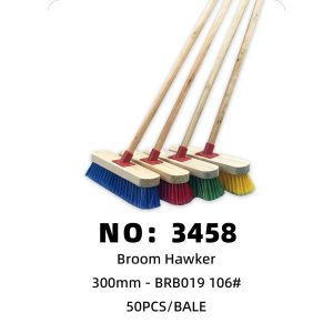 NO: 3458 Broom + Wooden Handle 50pcs/BALE
