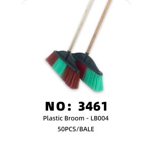 NO: 3461 Broom head + wooden handle 50pcs/BALE