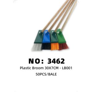 NO: 3462 Broom head + wooden handle 50pcs/BALE