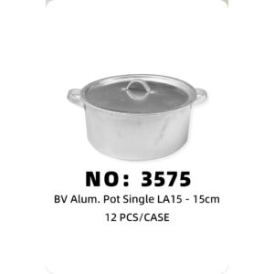 NO: 3575 BV Aluminum Cookware - Single pc pot LA 12 PCS/CASE