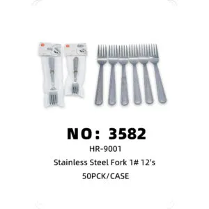 NO: 3582 Stainless Steel Beaded Fork #1 50PCK/CASE