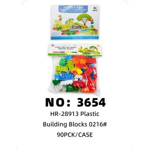 NO: 3654 0216 Plastic Building Blocks 90 PCK/CASE