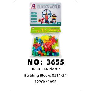NO: 3655 0214-3 Plastic Building Blocks 72PCK/CASE