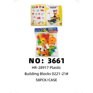 NO: 3661 0221-21 Plastic Building Blocks 58PCK/CASE