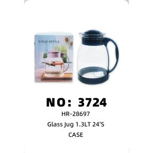 NO: 3724 1.3LT JUG Glass Kettle 24's Case