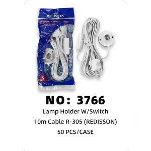 NO: 3766 REDISSON lamp holder + switch REDISSON 50PCS/CASE