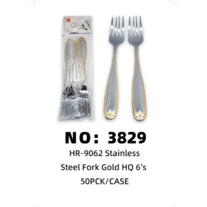 NO: 3829 Gold-plated large fork 50PCK/CASE