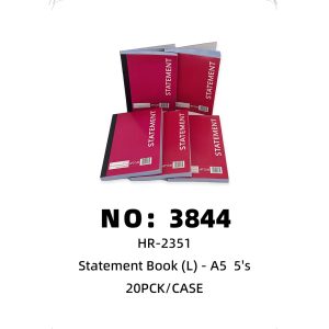 NO: 3844 A5 Dual Copybook 20PCK/CASE
