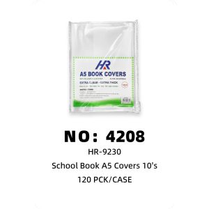 NO: 4208 Thickened Student Book Cover A5 120PCK/CASE
