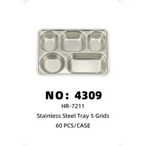 NO: 4309 Stainless Steel Fast Food Plate, 4.2cm deep, 60pcs/CASE