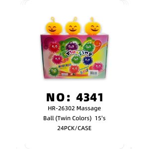NO: 4341 Pumpkin Fluffy Ball Flashing Ball 15s 24PCK/CASE