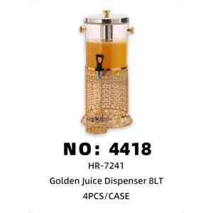 NO: 4418 Round base, gold lace trim, single-head juicer, 8 lbs, 4 PCS/CASE