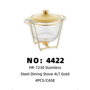 NO: 4422 Gold Glass Dining Stove 4lt 4PCS/CASE