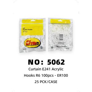 NO: 5062 Curtain Plastic Hooks 200pck/CASE