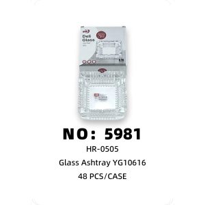 NO: 5981 Glass Ashtray 48PCS/CASE