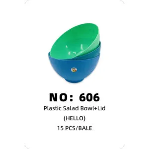 NO: 606 HELLO Plastic Bowl 15PCS/BALE