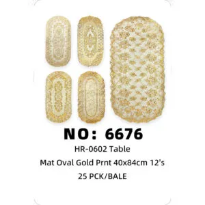 NO: 6676 Large Hot Stamping Mat 40*84CM 25PCK/BALE