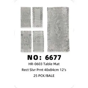 NO: 6677 Large Hot Stamping Mat 40*84CM 25PCK/BALE