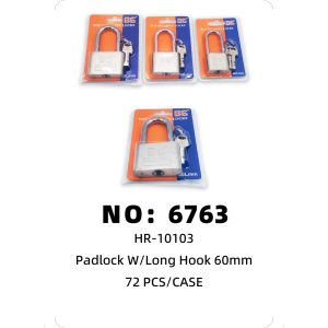 NO: 6763 Long beam lock 60mm 72PCS/CASE