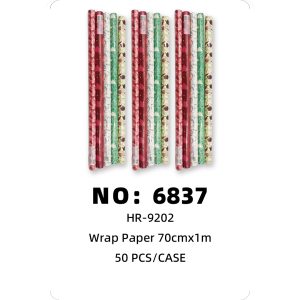 NO: 6837 70x1m book cover paper 50PCS/CASE