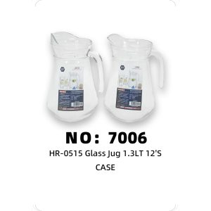 NO: 7006 JUG Glass Water Bottle 1.3LT CASE