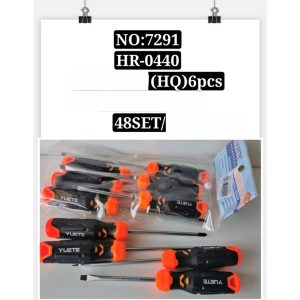 NO: 7291 Screwdrivers, flathead and Phillips head mixed pack, 6pcs, 48 ​​sets/cases