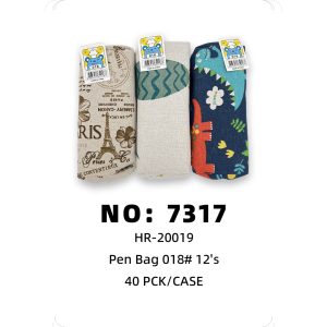 NO: 7317 018 Canvas Pencil Case 4x7x20 40PCK/CASE