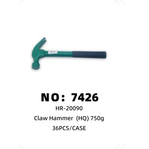 NO: 7426 Steel Pipe Handle Claw Hammer 750g 36PCS/CASE