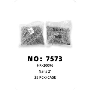NO: 7573 2-inch iron nails, 25 pieces/case