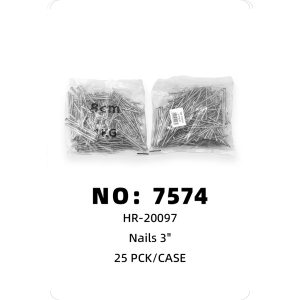 NO: 7574 3-inch iron nails 25 PCK/CASE