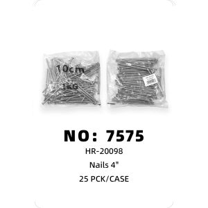 NO: 7575 4-inch iron nails, 25 pieces/case