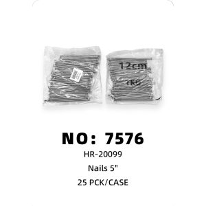 NO: 7576 5-inch iron nails, 25 pieces/case