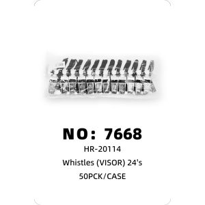 NO: 7668 Iron Whistle Black Rope 50PCK/CASE