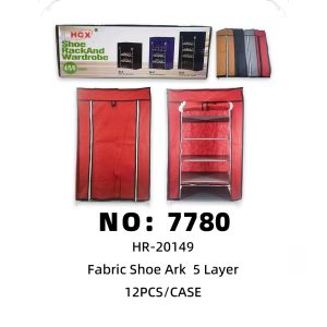 NO: 7780 Five-tier monochrome shoe cabinet 12PCS/CASE