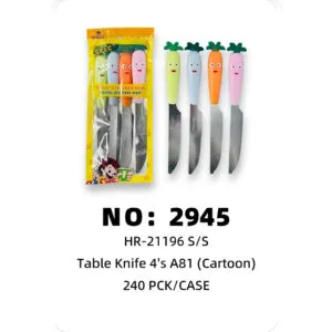No. 2945 Carrot Head Cartoon Knife 4pcs 240PCK/CASE